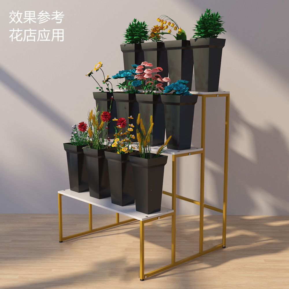 鞋店鞋架展示架服装店鞋子包包中岛化妆品展示台 阶梯鲜花置物架
