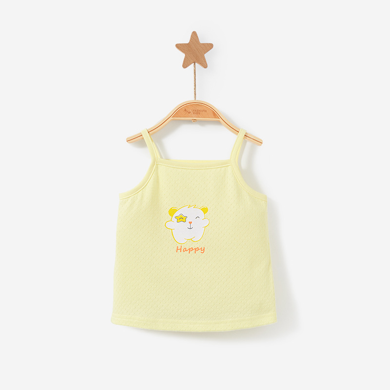 Las niñas camisola verano recién nacido algodón fino sin mangas niño desgaste interior tocando fondo vientre protección ropa bebé desgaste del verano