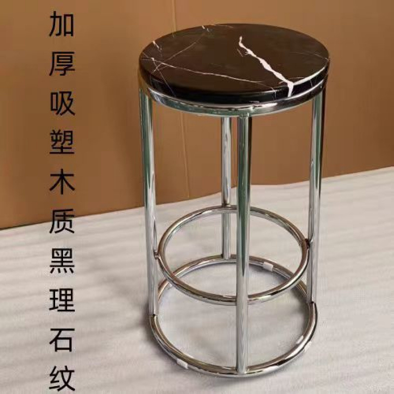 65 high black marble pattern + electroplated shelf