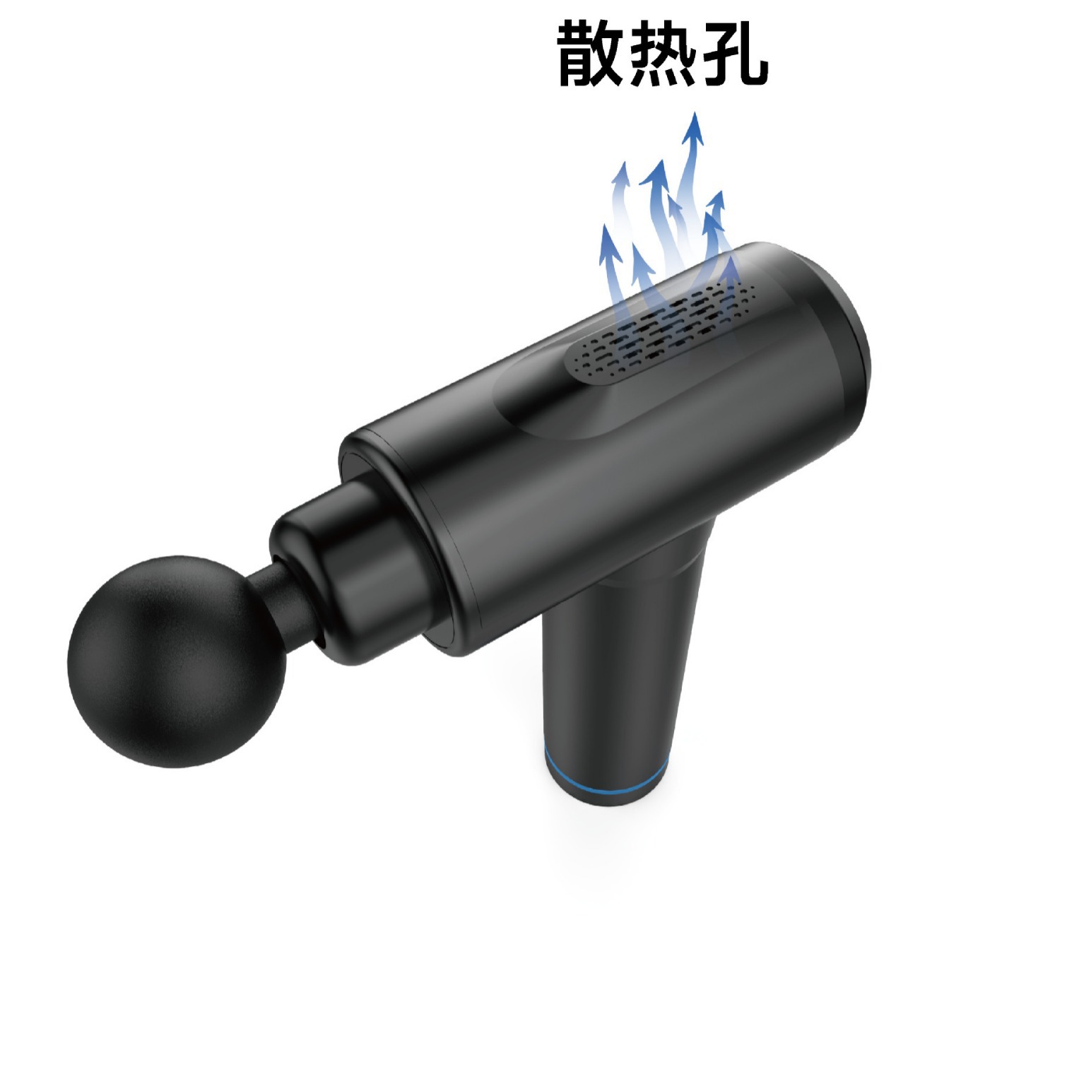 Pistola de fascia transfronteriza inteligente Mute fascia agarre masajeador muscular profundo equipo de fitness portátil massagegun