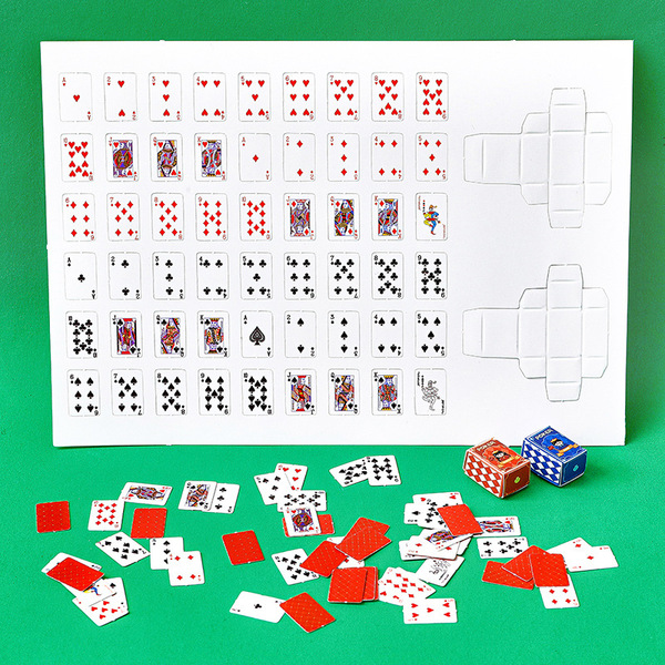 Small handheld funny playing cards for finger