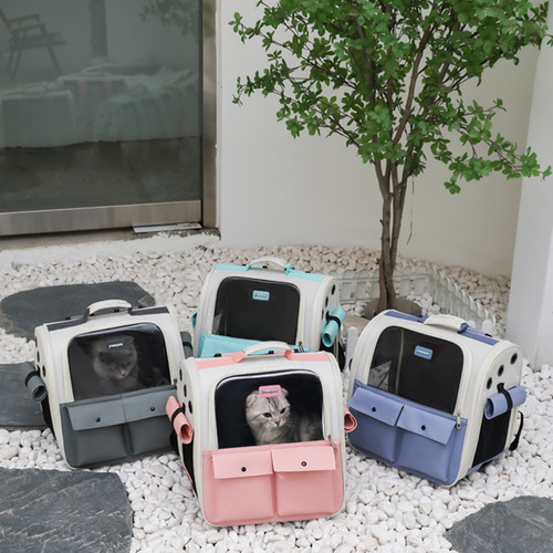 Factory direct supply of cat bag, portable large-capacity pet bag, shoulder portable breathable cat backpack