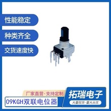 厂家生产供应批发 09双联立式旋转电位器电钢琴乐器双声道电位器
