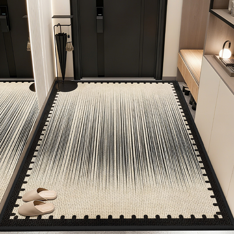 Alfombra de piso de entrada moderna, alfombra de piso anti-deslizante anti-sucio, alfombra de puerta de entrada doméstica limpiable