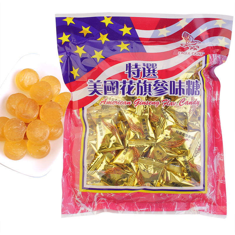 香港进口特选美国花旗参味糖270g滋养润喉糖人参糖硬糖零食