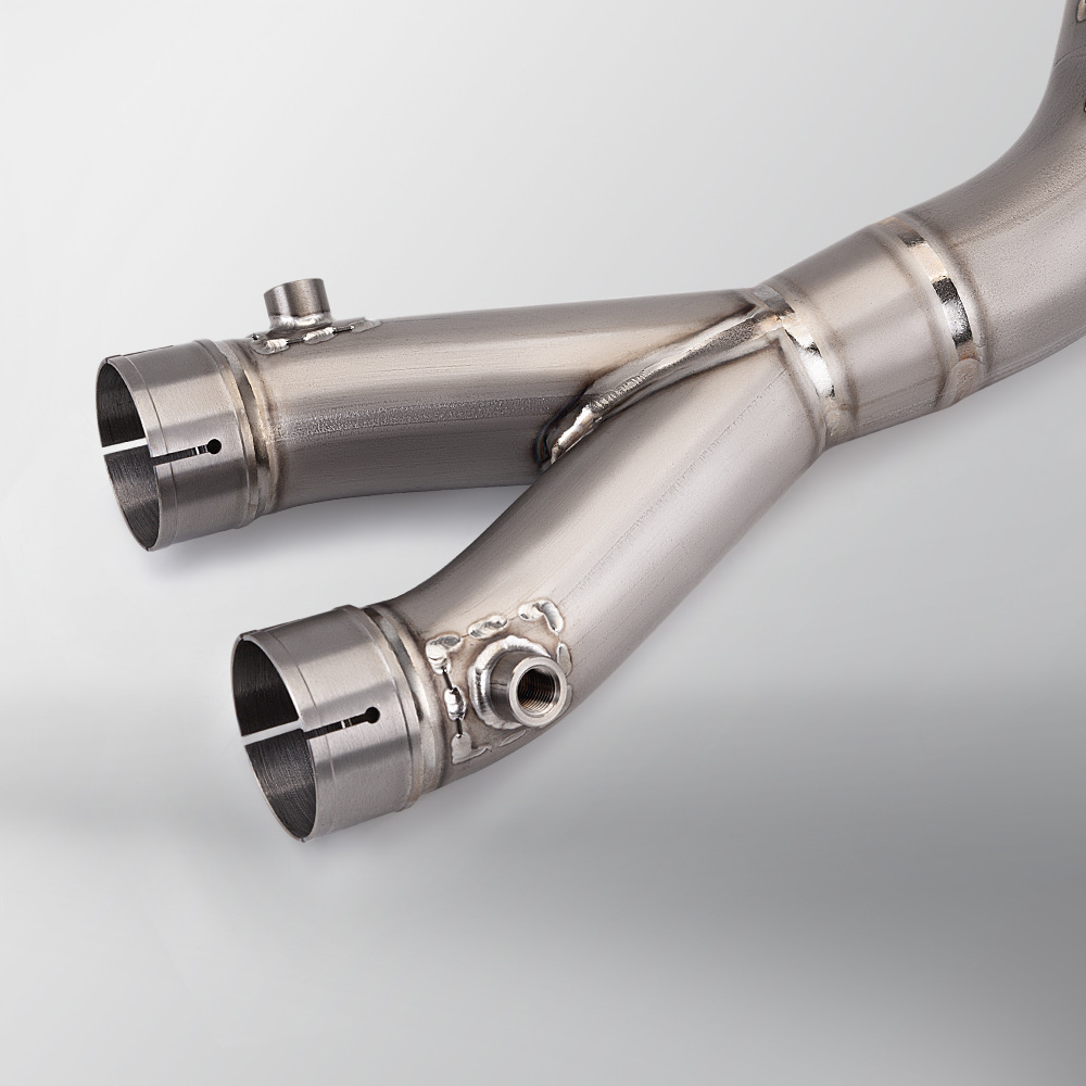 Motorcycle exhaust pipe modification is suitable for non-destructive installation of the middle section of YZF-R1 titanium alloy 2015-2024