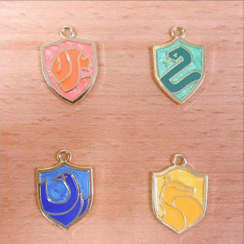 Harry Potter School of Witchcraft Alloy Oil Drop Accessories Cute and Sweet DIY Gift Bracelet Necklace Keychain with