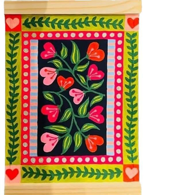 [跨境新品Hearts in Full Bloom Paint by Number Kit布艺自涂色]