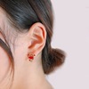 South Korean fashionable goods, silver needle, long retro metal earrings from pearl, silver 925 sample