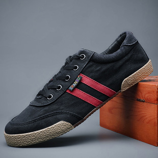 Shanbu 2907 Spring and Summer Casual Men's Canvas Shoes Low-top Lace-up Men's Cloth Shoes Korean Fashionable Men's Shoes