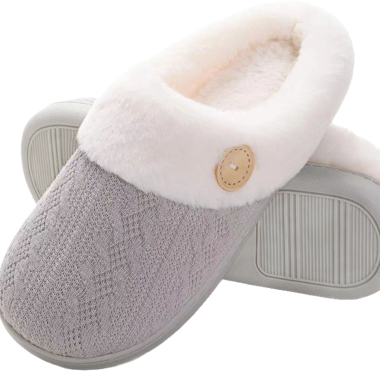 Zapatillas de algodón transfronterizas para el hogar Zapatos Zapatillas de algodón de confinamiento Zapatillas de lana de tamaño europeo y americano pedir espuma de memoria Amazon