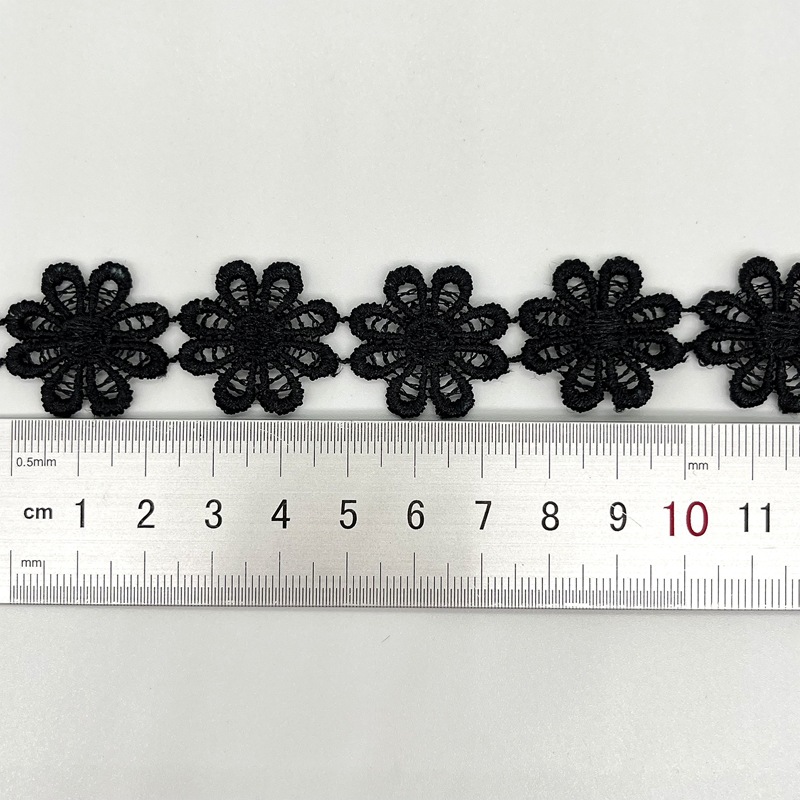 Spot 4 colores solubles en agua bordado encaje de 2,5 cm encaje de seda de leche DIY accesorios de ropa transfronterizos