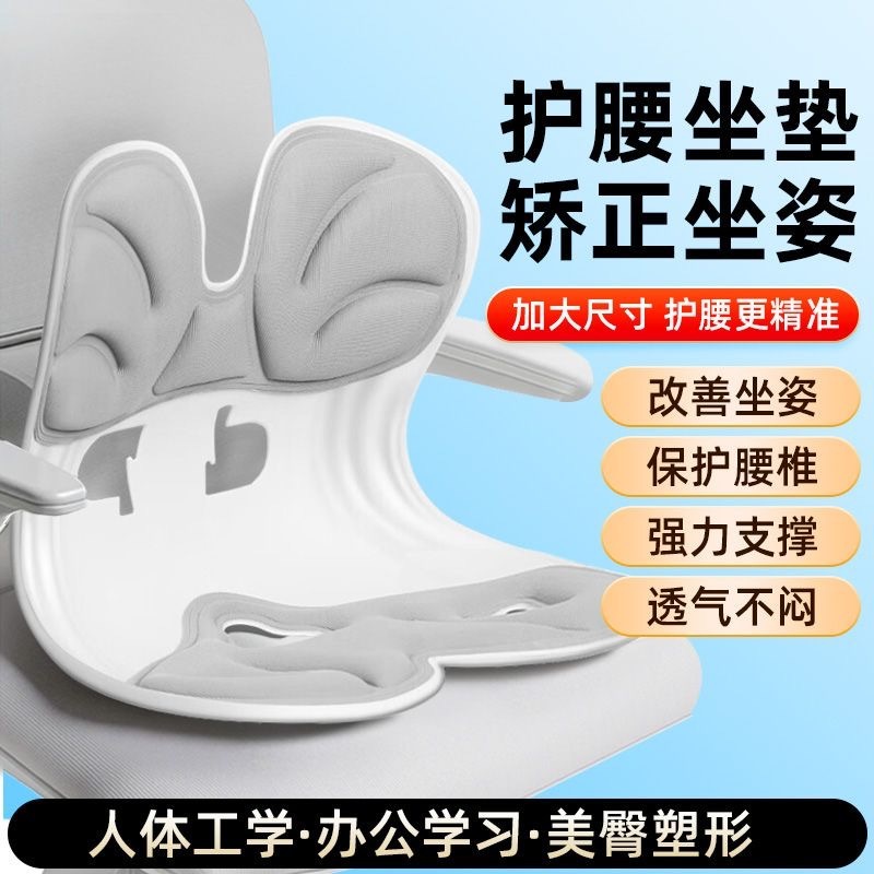 人体工学护腰坐垫加高久坐腰靠座椅办公室矫正坐姿孕妇成人