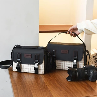 Camera bag (Canon, Sony compatible) — waterproof one‑shoulder messenger, padded, small/large
