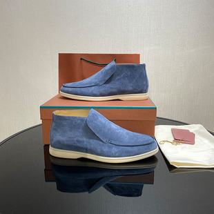 Foreign Trade Shoes Men's 2023 Autumn and Winter Original Single Slip-on Lazy Soft-soled Casual High-top Loafers for Lovers