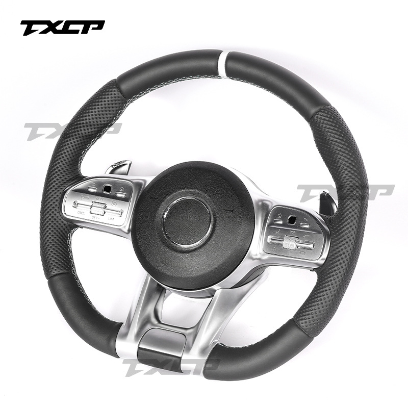Suitable for Mercedes-Benz W206W205W204 W211 AMG GT GLE CLA upgraded leather car steering wheel