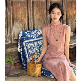 新中式民国风豪门大小姐旗袍女夏季新款高档修身优雅端庄长裙子