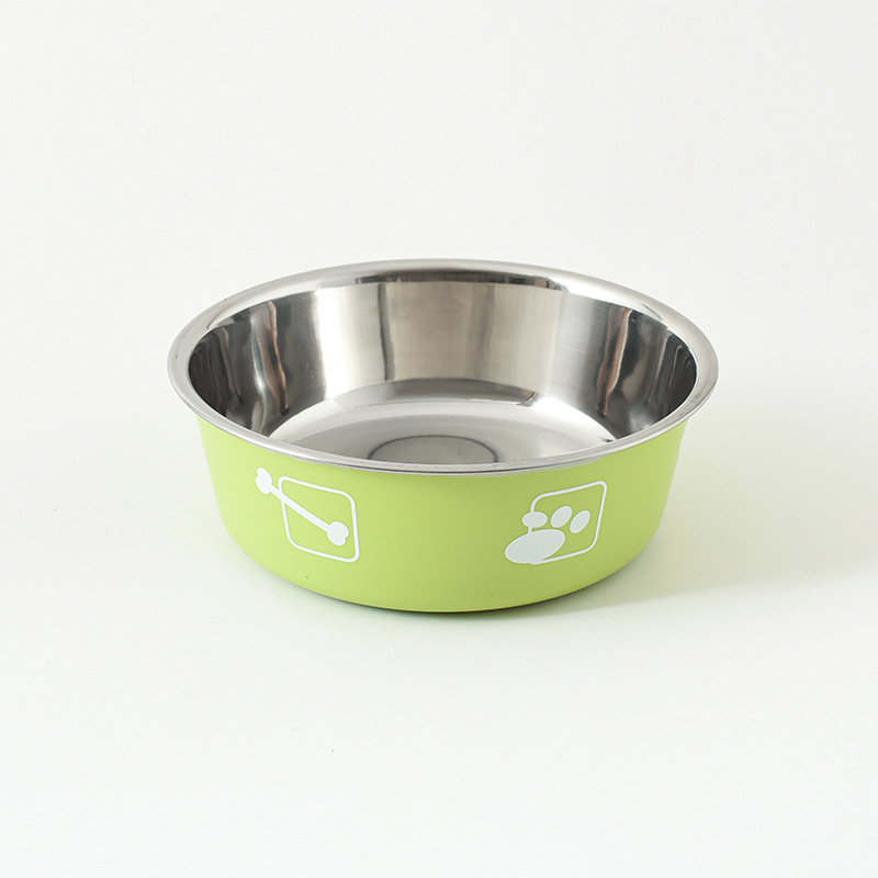 PSM suministros para mascotas de acero inoxidable impreso tazón para perros tazón de gato tazón de comida para gatos tazón de comida para perros tazón para mascotas de acero inoxidable