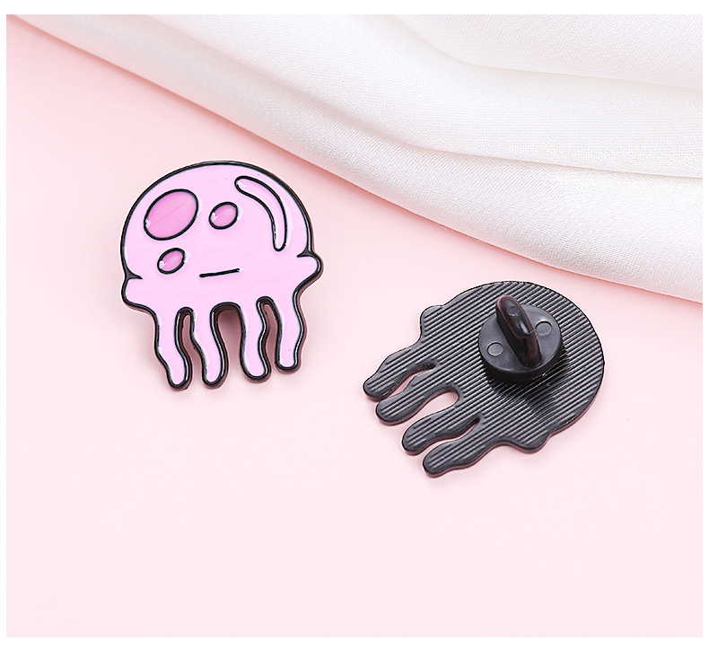 Cartoon Style Pin Jellyfish Alloy Enamel Women's Brooches display picture 6