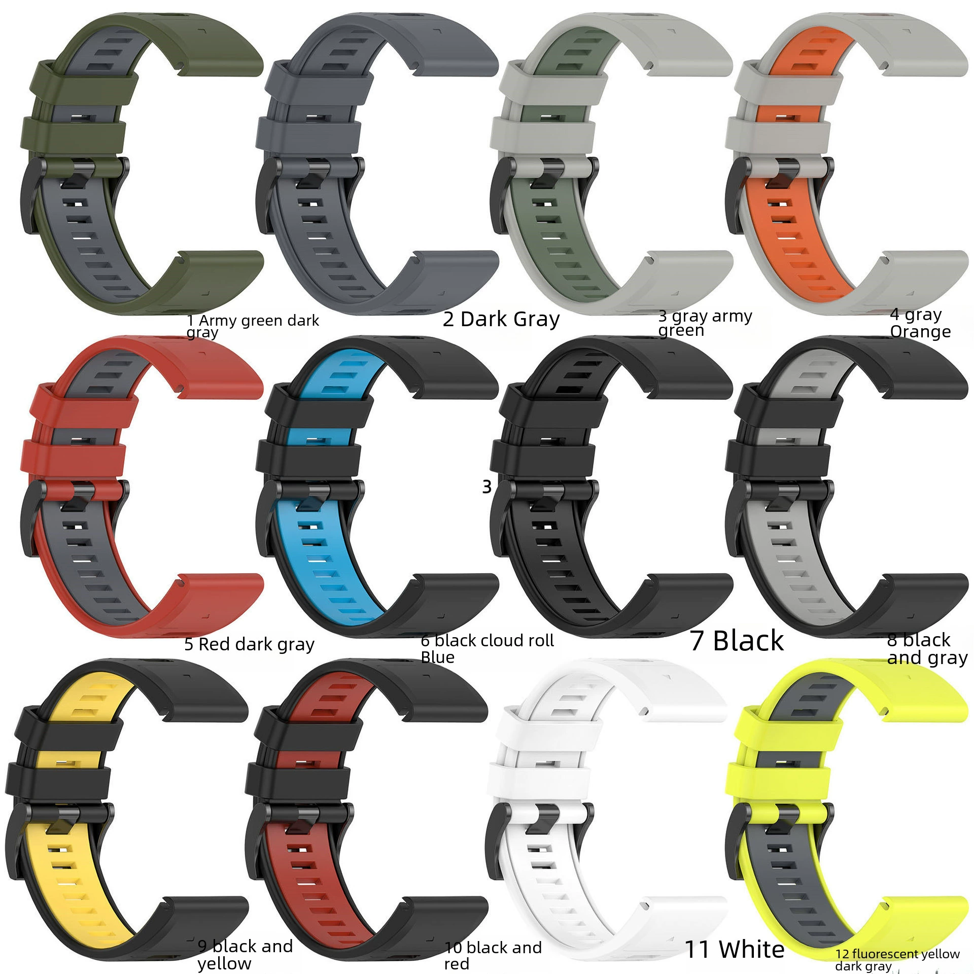 20/22/26 мм для Garmin Fenix 8/7 pro/6X Pro/7x pro/7S силиконовый ремешок