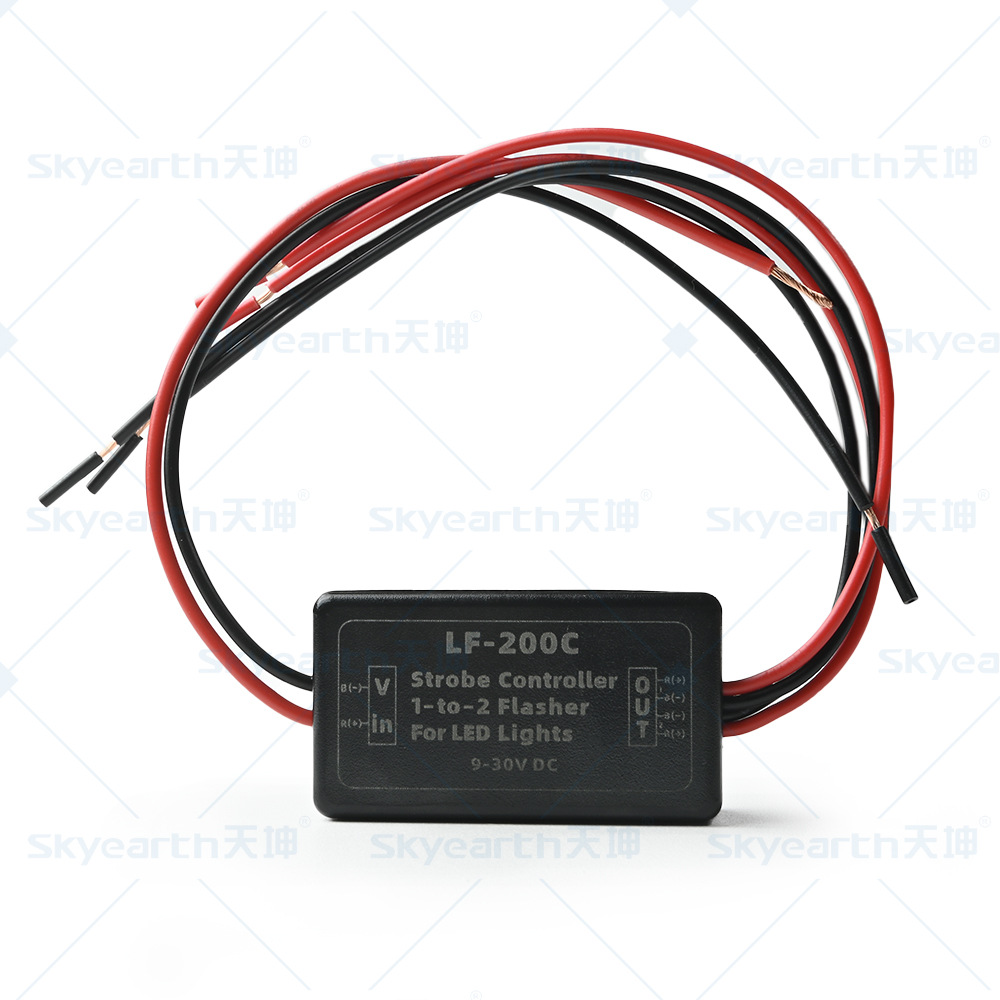 Arnés de Cableado para Faros LED de Auto 1 a 2 Plástico Doble Interruptor Luz Estroboscópica para Modificación de Autos