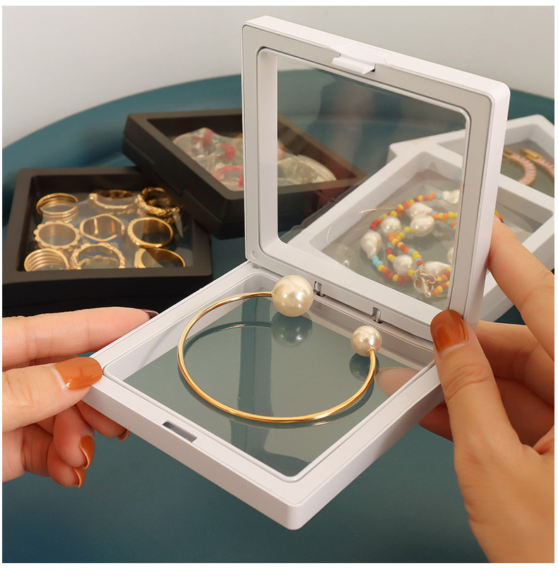Plastic Material Fashion Geometric Transparent Plastic Jewelry Boxes 1 Piece