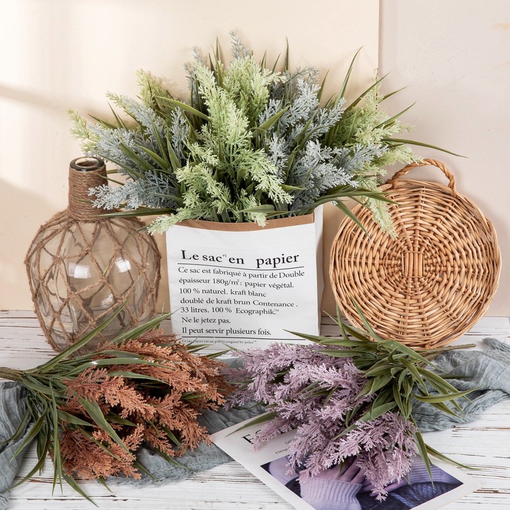 假花薰衣草花束狗尾巴草INS風廠家仿真花家居裝飾婚慶批發MW85005