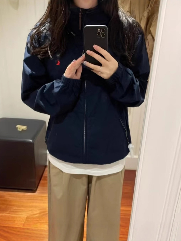 RL拉夫战马秀款连帽抽绳夹克外套休闲外套男女同款夹克连帽风衣|undefined