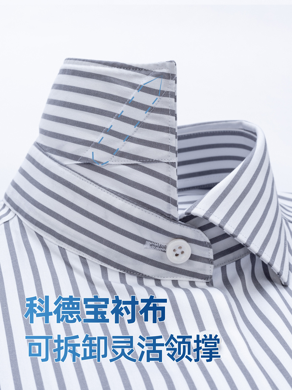 Camisas anchas a rayas grises para hombres de verano de mangas cortas de negocios formal 200 DP sin quemar ropa casual de negocios para hombres
