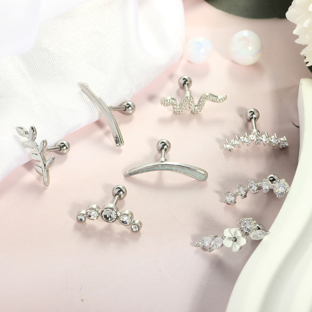 Labret piercing jewelry detail image