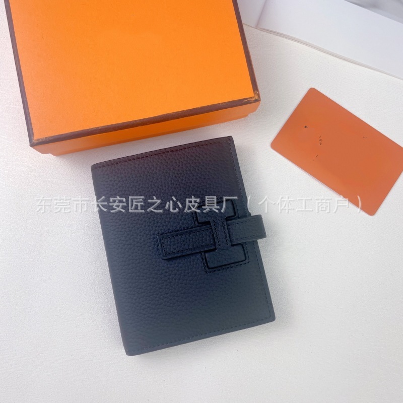 H缝线真皮长款钱包两折多卡位皮夹证件机票零钱收纳钱夹女大容量|undefined