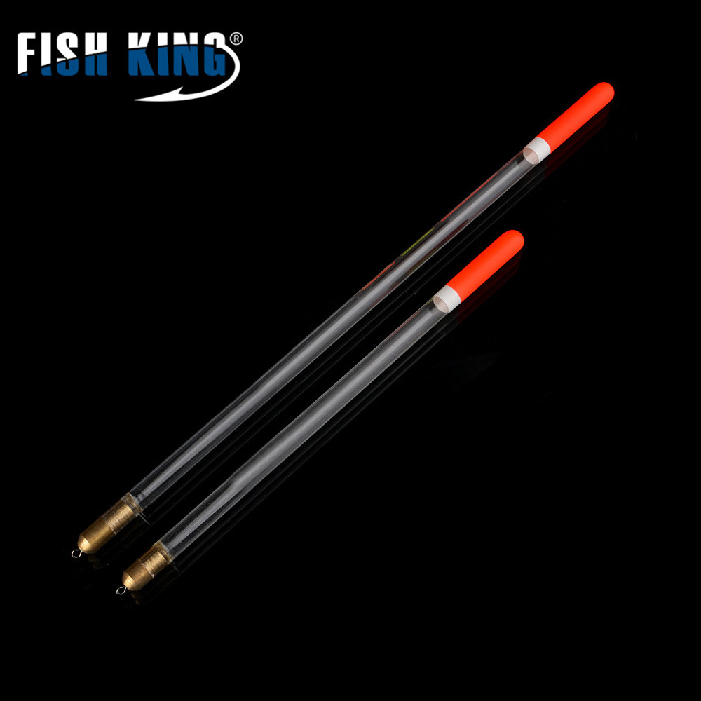 FISHKING fábrica de pescado hueco flotador de pescado de plástico flotador hueco llamativo flotador perlas flotantes transparentes flotador de tubo de flotador de pescado ligero
