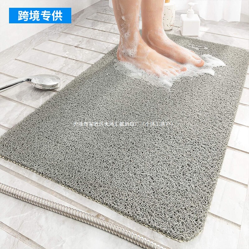 Cross-Border Amazon Bathroom Non-Slip Mat Shower Room Bath Foot Mat Wire Ring Toilet Bathroom Waterproof Floor Mat