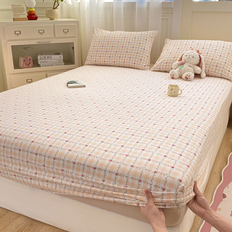 Madre y bebé dormir desnudo clase A cama de una sola pieza cama de algodón puro cubierta de cama de algodón lavado con agua cama de algodón cama de tres piezas