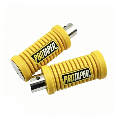 rear footrests, 125 rear foot: Motorcycle pedals - yellow