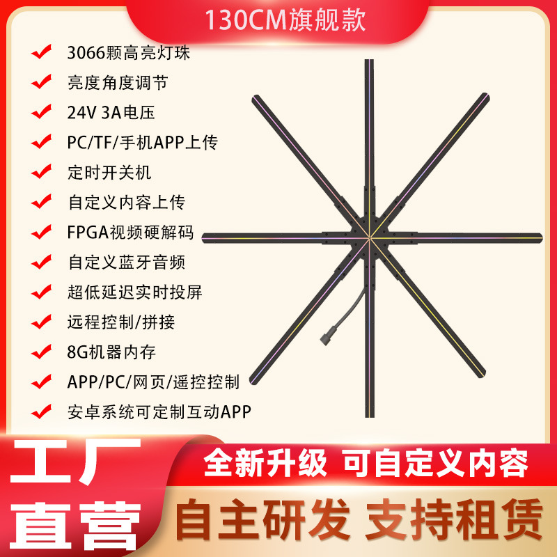MDF 130CM 대형 - 3066 LED - 무한 연결/안드로이드 시스템/실시간 화면 미러링/클라우드 제어 등 다양한 기능