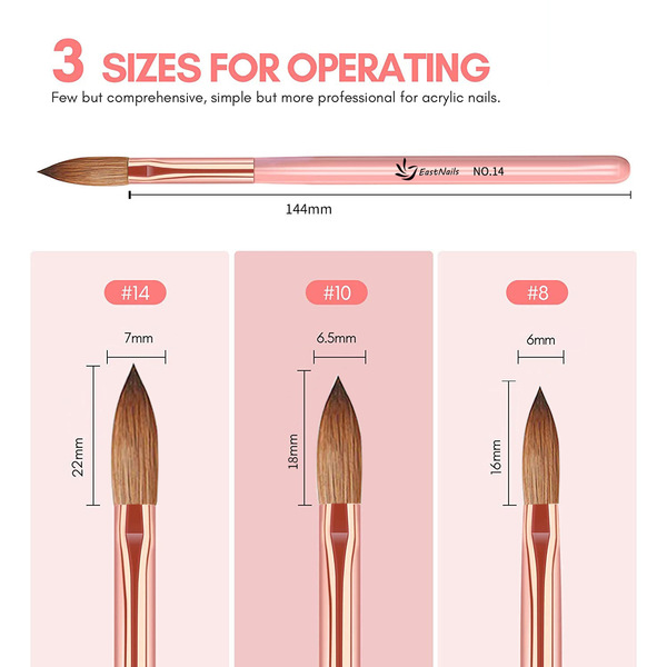 fuchsia manicure brush to create relief patterns for manicure