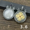 Double Deer Round 3.5 Ancient Silver Vajra Single Side