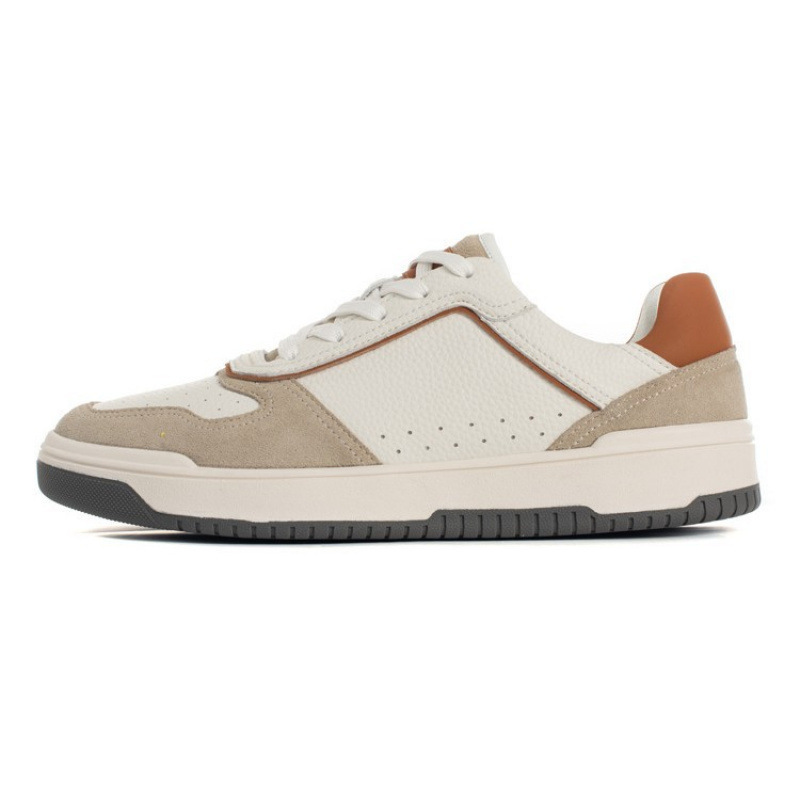 Putian Genuine Leather White and Brown Sneakers Men's Golf Shoes Low-Top First Layer Spring European Foreign Trade Cross-Border Putian Genuine Leather White and Brown Sneakers Men's Golf Shoes Low-Top First Layer Spring European Foreign Trade Cross-Border