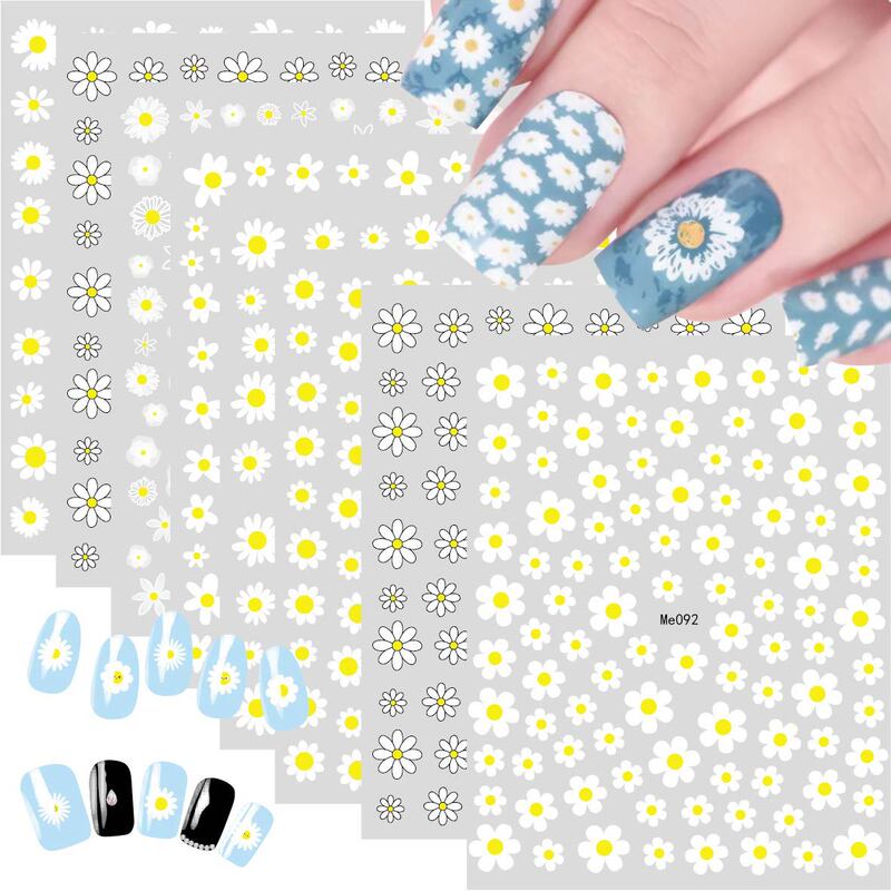 Daisy nail stickers cross-border e-commerce manufacturers spot small flower Daisy nail stickers ME084-096