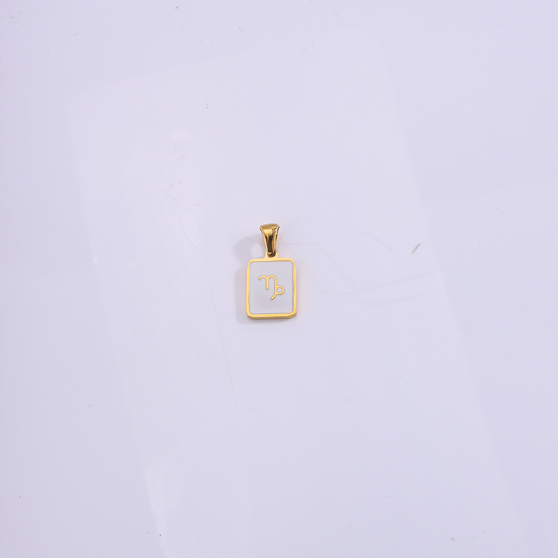 Acero de titanio transfronterizo simple 12 colgante de collar constelación mujeres Europa y América 18K universal conchas constelación colgante accesorios