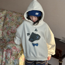 童卫衣2025秋冬韩版女宝宝卡通印花连帽上衣儿童休闲宽松套头卫衣