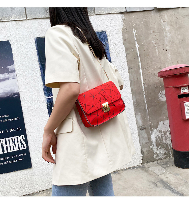 Mode neue Damentaschen Trend einfarbig kleine quadratische Tasche beliebte Umhngetaschepicture3