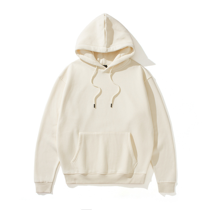 Men's Hooded Sweatshirt Heavyweight Solid Colour Urban Style_voghion.com