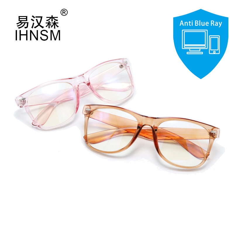 Y1039K欧美复古黑框蓝光眼镜UV400透明眼睛框近视男女素颜平光镜