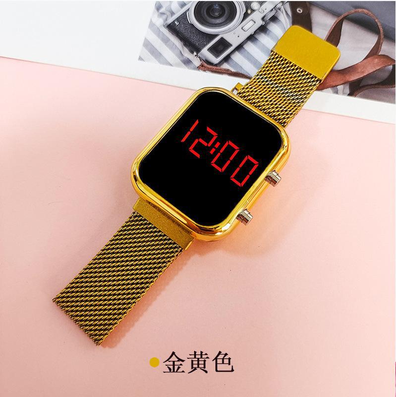 Comercio exterior caliente nueva moda estudiante deportes reloj TikTok LED aleación con imán hebilla Apple reloj electrónico