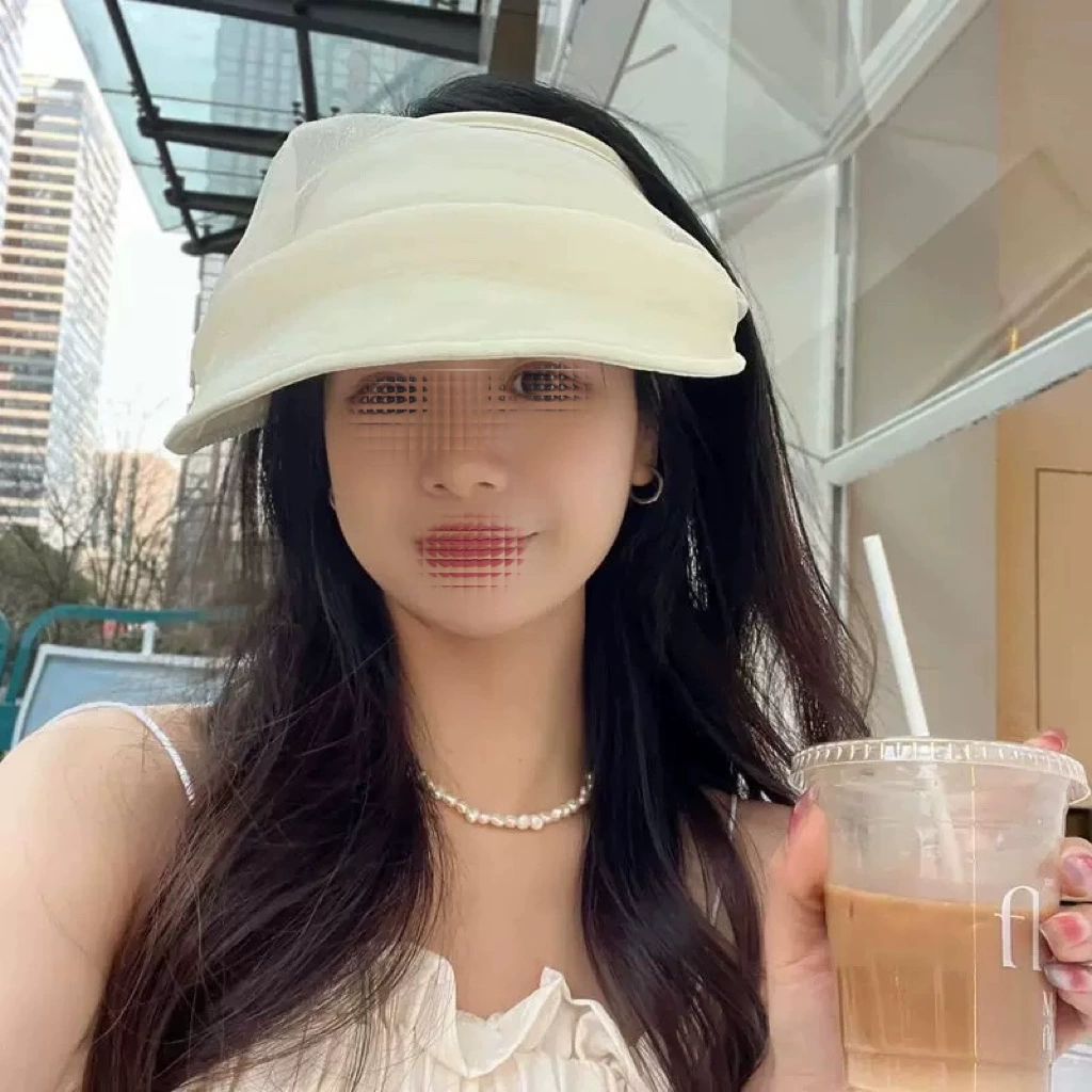 Сетчатая пряжа пустая верхняя солнцезащитная шляпа женская летняя новая складная солнцезащитная шляпа для волос