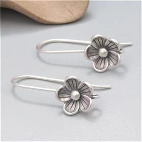 Small Flower Earrings after Retro Flower DIY Handmade Tassel Pendant Earrings Jewelry