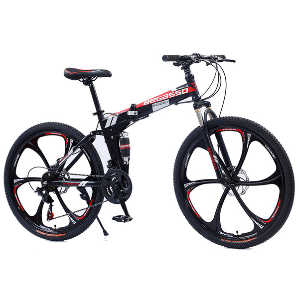 Folding mountain off-road mountain bike with brake system