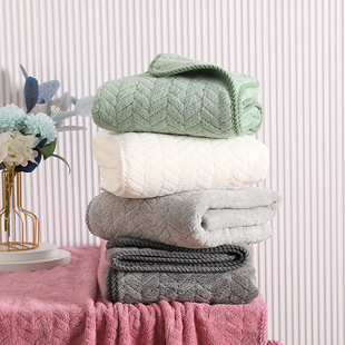 Bath towel household adult men's and women's cotton cotton absorbent not easy to lint couple's big wrap towel hair drying hat towel